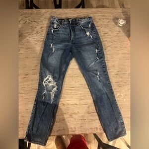 Abercrombie & Fitch Dark Blue Distressed Skinny Jeans
